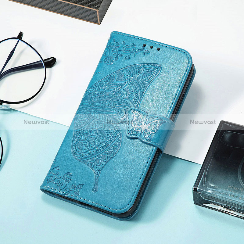 Leather Case Stands Butterfly Flip Cover Holder S01D for Samsung Galaxy M13 5G