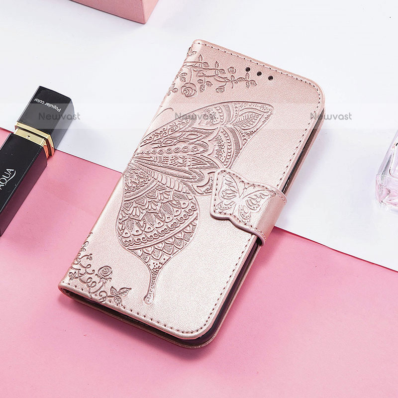 Leather Case Stands Butterfly Flip Cover Holder S01D for Samsung Galaxy XCover 6 Pro 5G