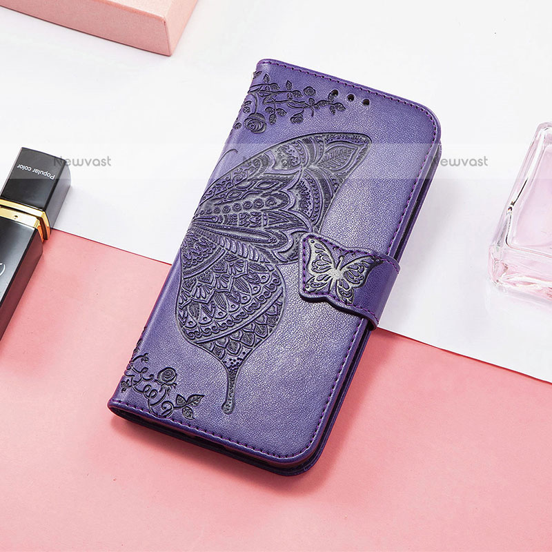 Leather Case Stands Butterfly Flip Cover Holder S01D for Samsung Galaxy XCover 6 Pro 5G