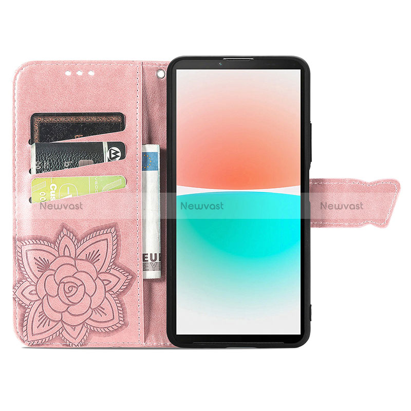 Leather Case Stands Butterfly Flip Cover Holder S01D for Sharp Aquos R8s
