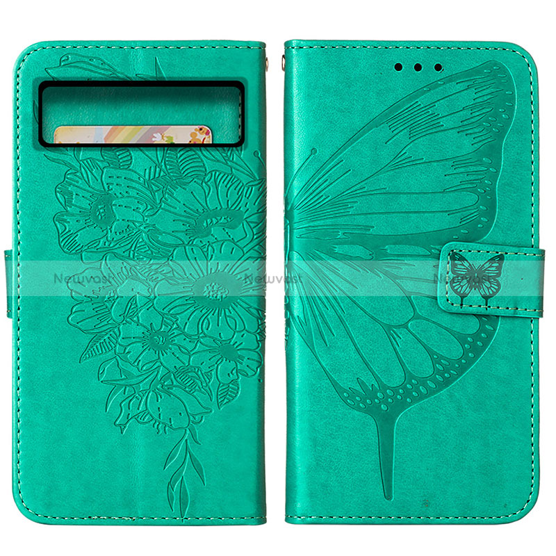 Leather Case Stands Butterfly Flip Cover Holder Y01B for Google Pixel 8 5G