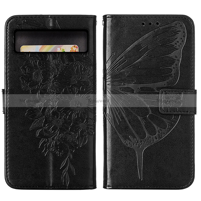 Leather Case Stands Butterfly Flip Cover Holder Y01B for Google Pixel 8 5G