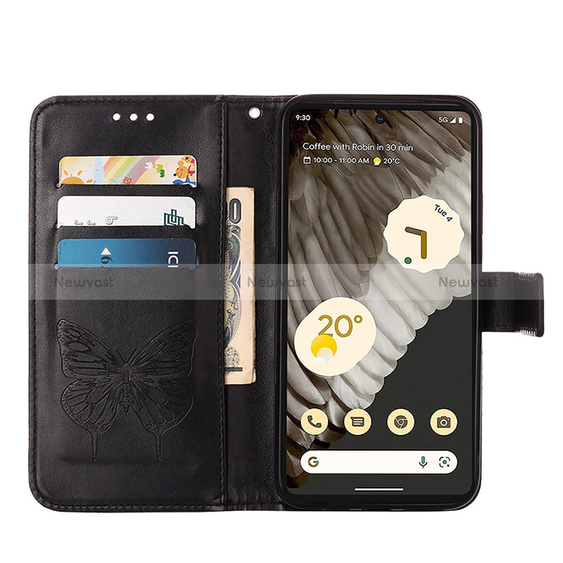 Leather Case Stands Butterfly Flip Cover Holder Y01B for Google Pixel 8 Pro 5G