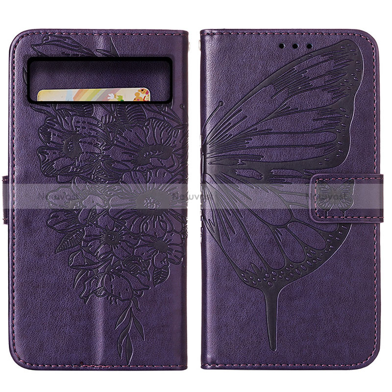 Leather Case Stands Butterfly Flip Cover Holder Y01B for Google Pixel 8 Pro 5G