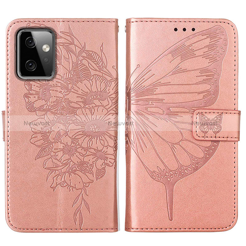 Leather Case Stands Butterfly Flip Cover Holder Y01B for Motorola Moto G Power 5G (2023)