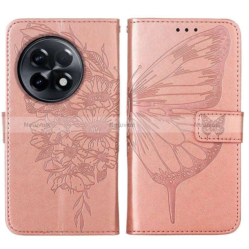 Leather Case Stands Butterfly Flip Cover Holder Y01B for OnePlus 11R 5G