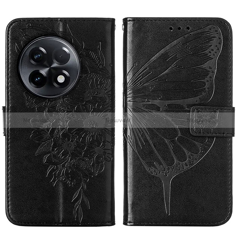 Leather Case Stands Butterfly Flip Cover Holder Y01B for OnePlus Ace 2 5G