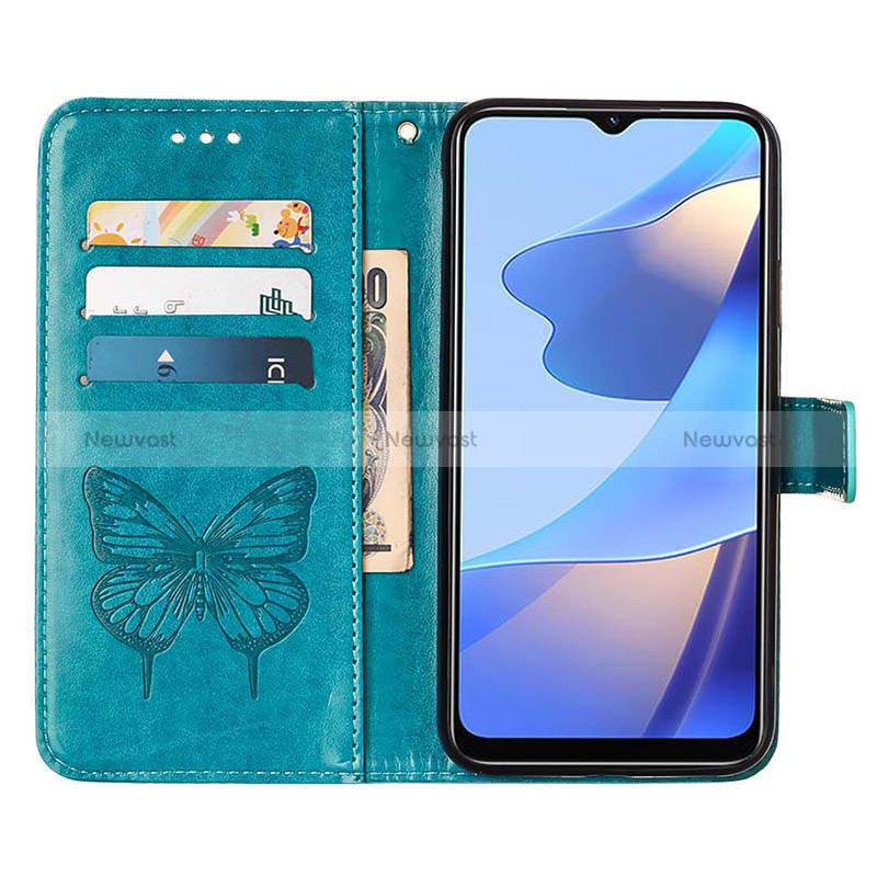 Leather Case Stands Butterfly Flip Cover Holder Y01B for Oppo A16