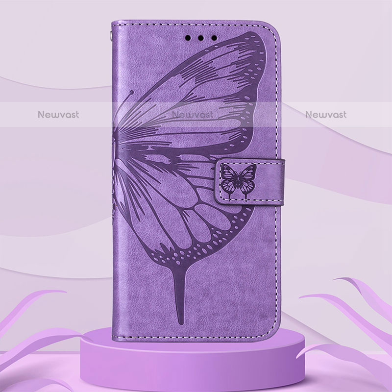 Leather Case Stands Butterfly Flip Cover Holder Y01B for Oppo Find X5 Pro 5G