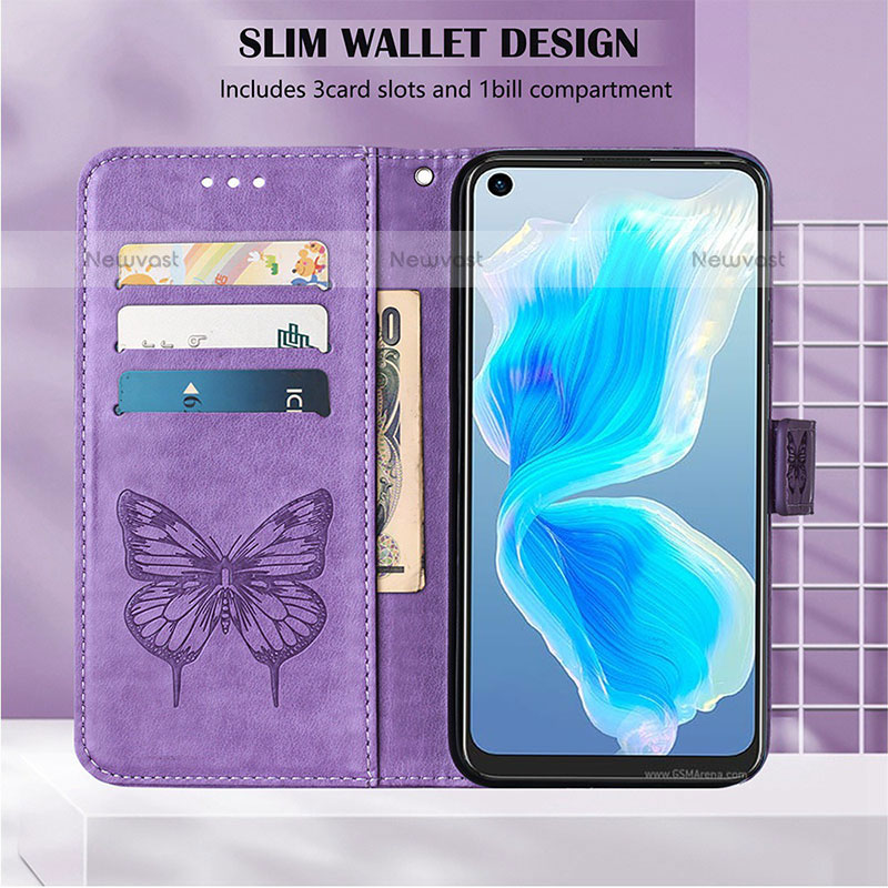 Leather Case Stands Butterfly Flip Cover Holder Y01B for Oppo Find X5 Pro 5G