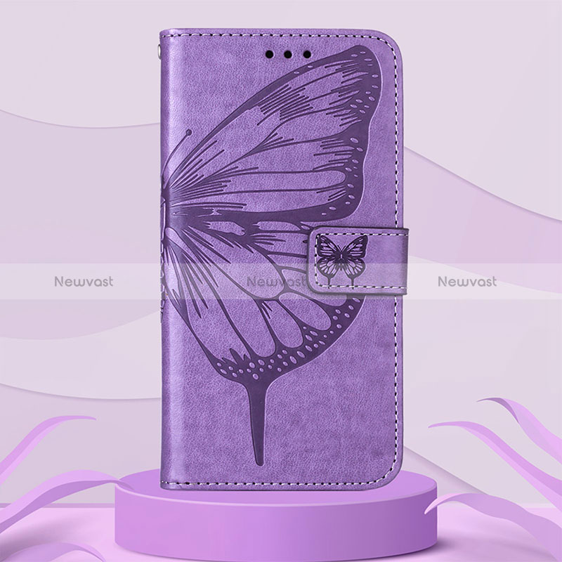 Leather Case Stands Butterfly Flip Cover Holder Y01B for Oppo K10 4G