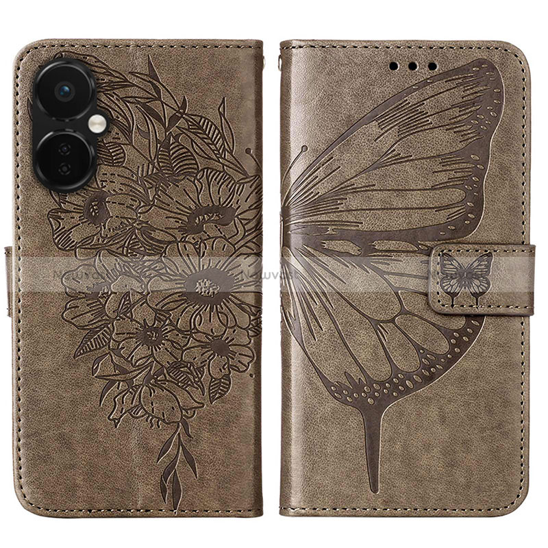 Leather Case Stands Butterfly Flip Cover Holder Y01B for Oppo K11x 5G