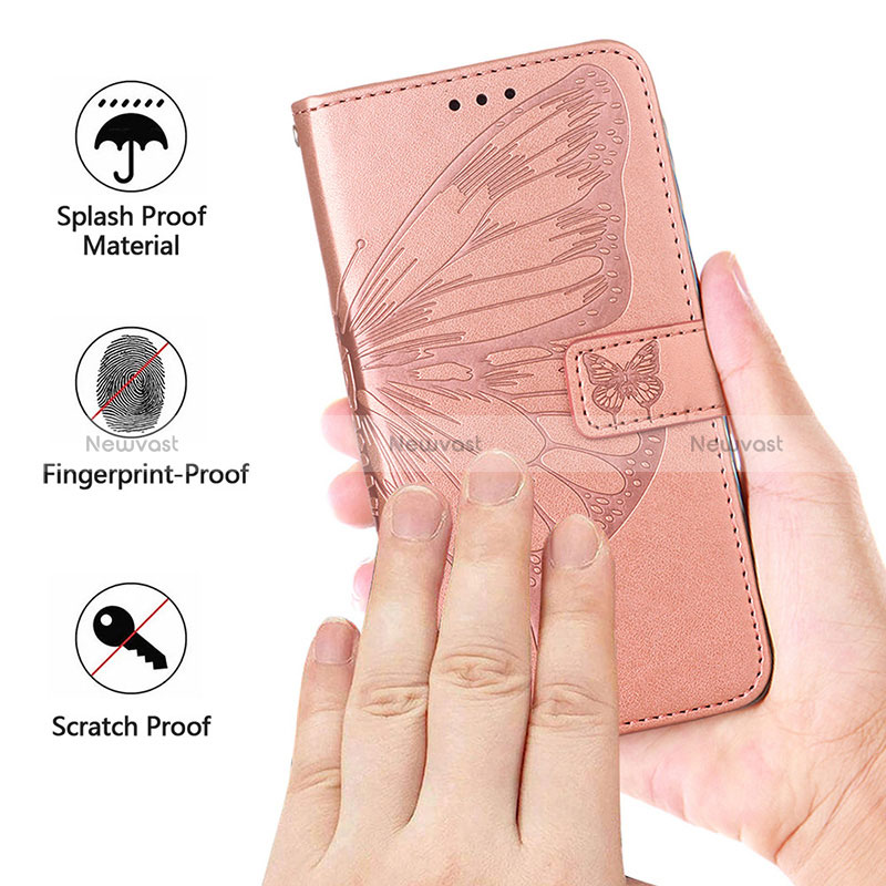 Leather Case Stands Butterfly Flip Cover Holder Y01B for Realme 10 4G