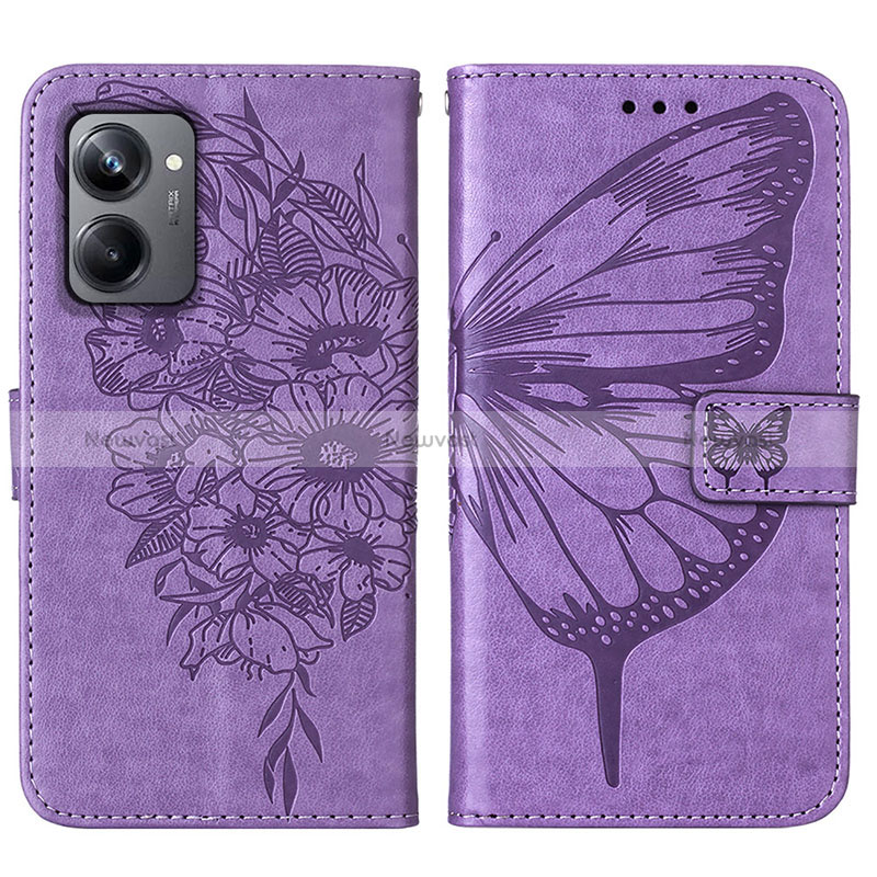 Leather Case Stands Butterfly Flip Cover Holder Y01B for Realme 10 Pro 5G