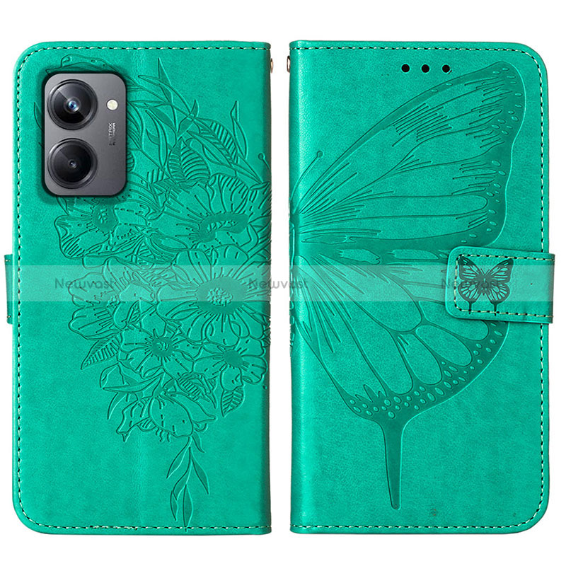 Leather Case Stands Butterfly Flip Cover Holder Y01B for Realme 10 Pro 5G