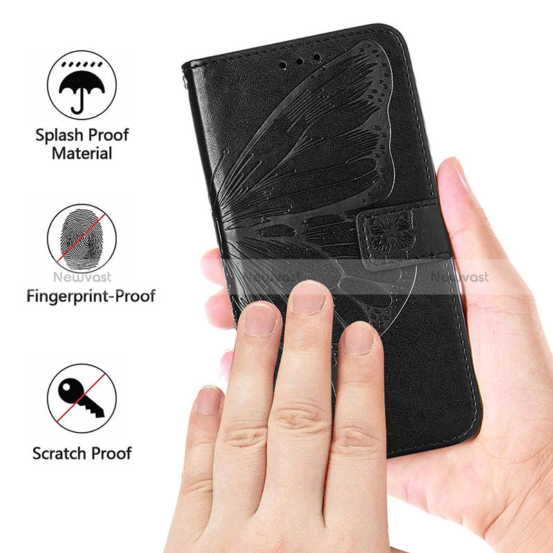 Leather Case Stands Butterfly Flip Cover Holder Y01B for Realme 10 Pro+ Plus 5G