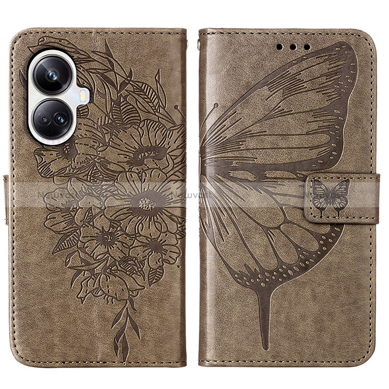 Leather Case Stands Butterfly Flip Cover Holder Y01B for Realme 10 Pro+ Plus 5G