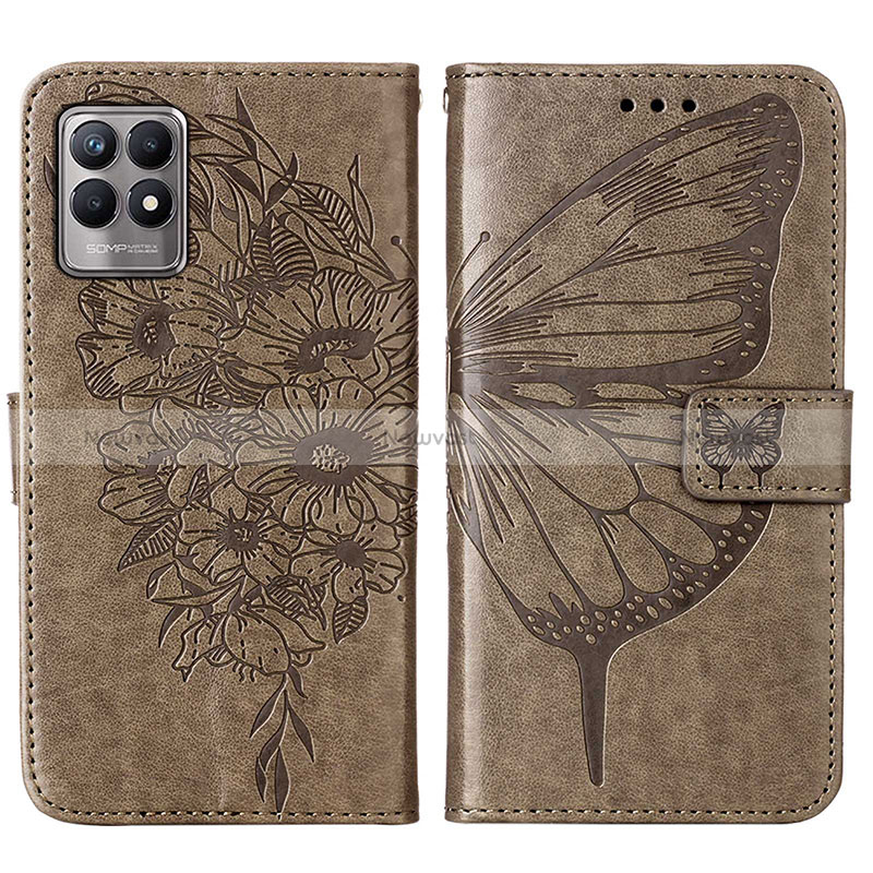 Leather Case Stands Butterfly Flip Cover Holder Y01B for Realme 8i