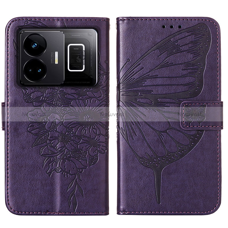 Leather Case Stands Butterfly Flip Cover Holder Y01B for Realme GT Neo5 240W 5G