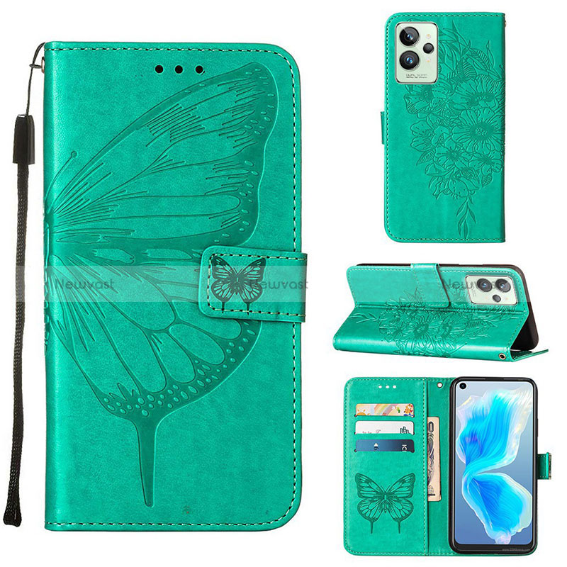 Leather Case Stands Butterfly Flip Cover Holder Y01B for Realme GT2 Pro 5G