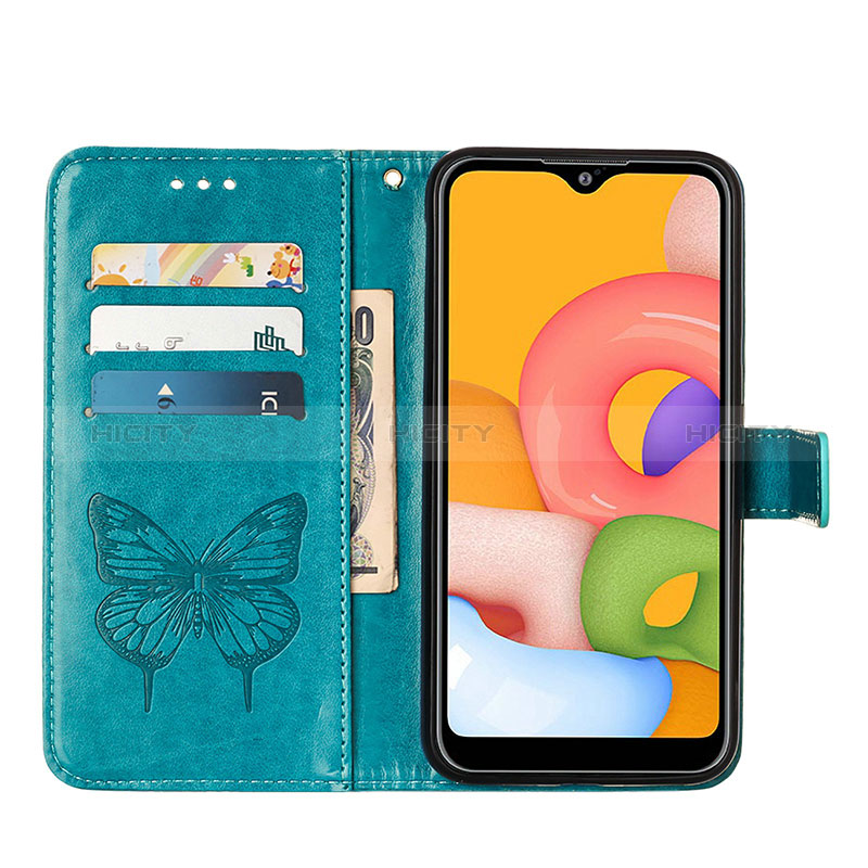 Leather Case Stands Butterfly Flip Cover Holder Y01B for Samsung Galaxy A01 SM-A015