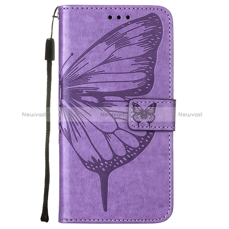 Leather Case Stands Butterfly Flip Cover Holder Y01B for Samsung Galaxy A02