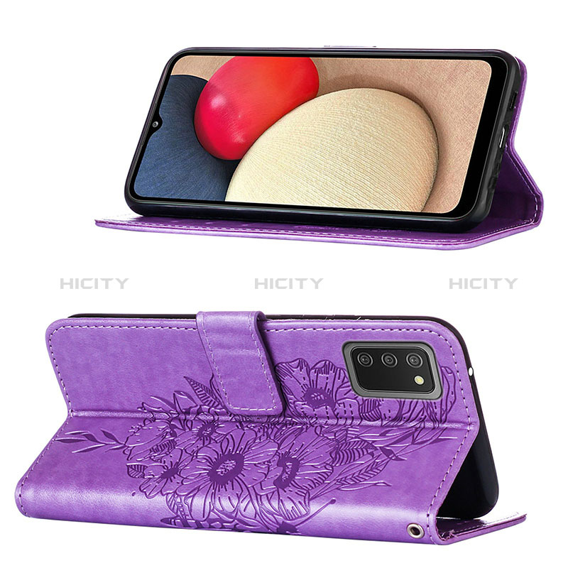 Leather Case Stands Butterfly Flip Cover Holder Y01B for Samsung Galaxy A03s