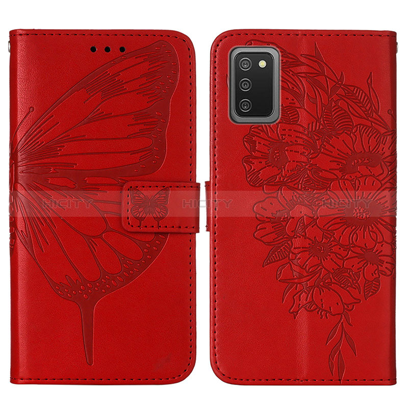 Leather Case Stands Butterfly Flip Cover Holder Y01B for Samsung Galaxy A03s