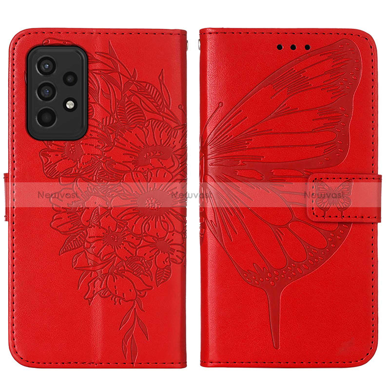 Leather Case Stands Butterfly Flip Cover Holder Y01B for Samsung Galaxy A33 5G