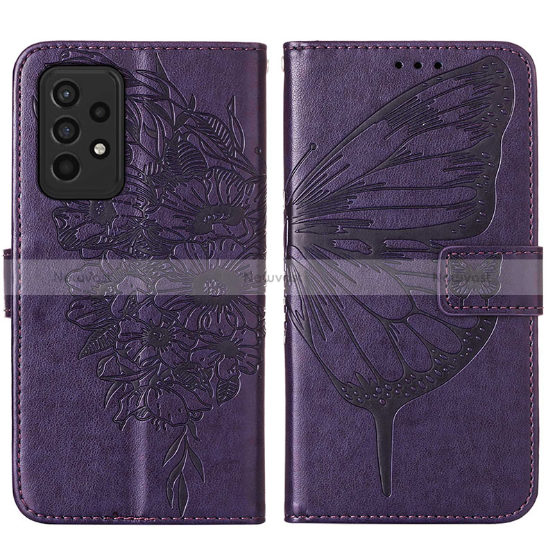 Leather Case Stands Butterfly Flip Cover Holder Y01B for Samsung Galaxy A33 5G