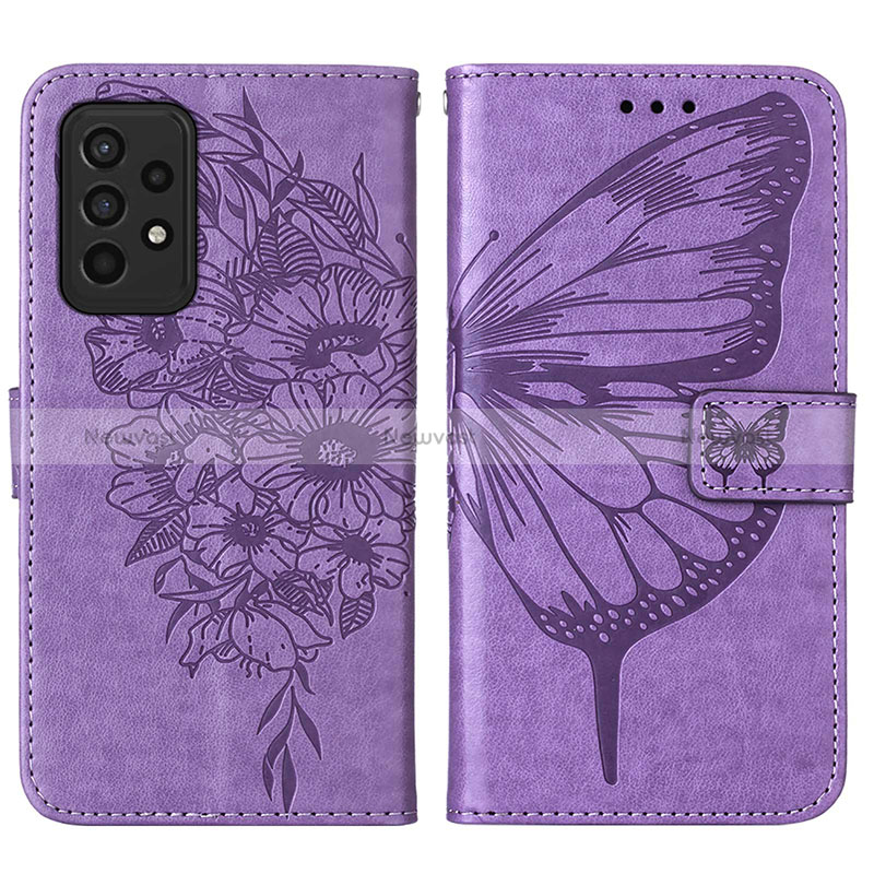 Leather Case Stands Butterfly Flip Cover Holder Y01B for Samsung Galaxy A33 5G