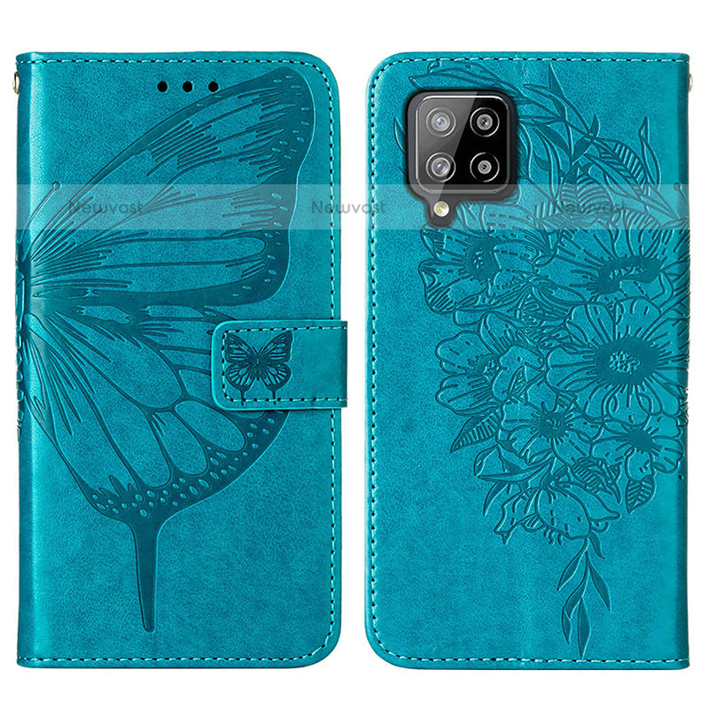 Leather Case Stands Butterfly Flip Cover Holder Y01B for Samsung Galaxy A42 5G