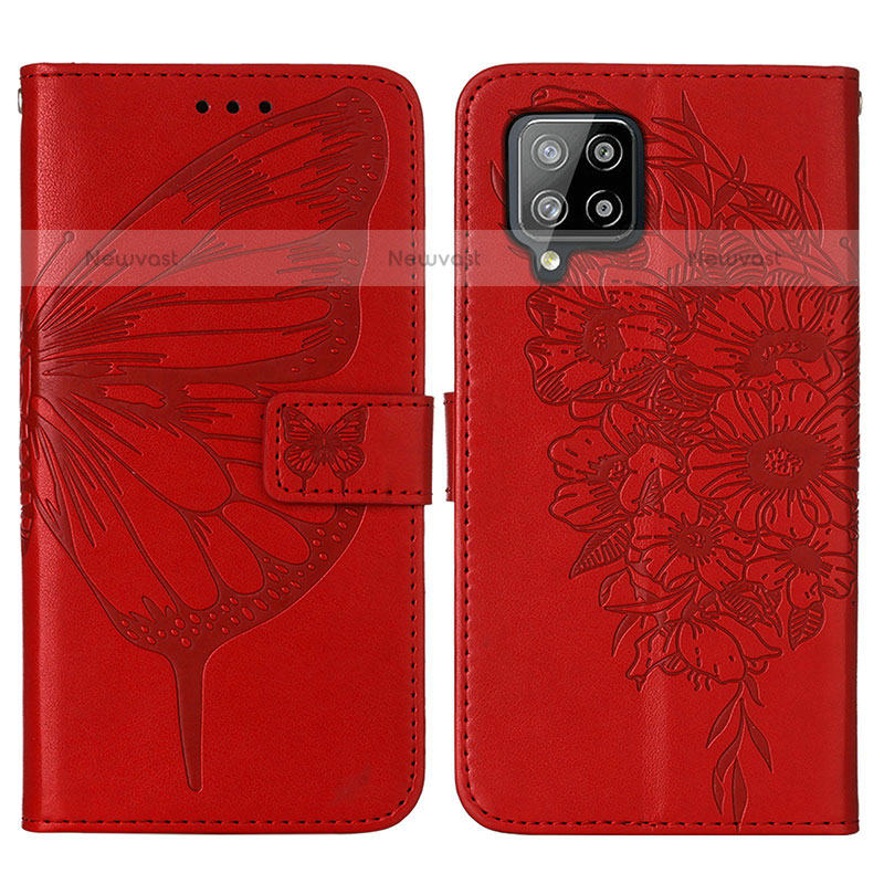 Leather Case Stands Butterfly Flip Cover Holder Y01B for Samsung Galaxy A42 5G