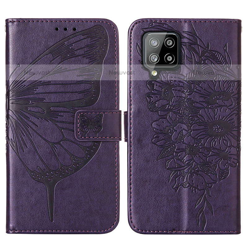 Leather Case Stands Butterfly Flip Cover Holder Y01B for Samsung Galaxy A42 5G