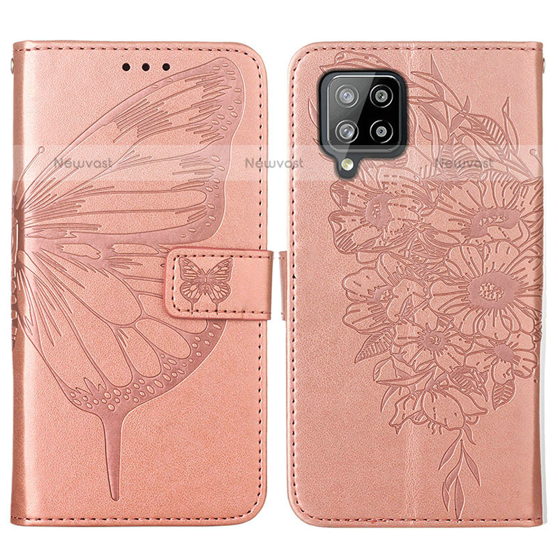 Leather Case Stands Butterfly Flip Cover Holder Y01B for Samsung Galaxy A42 5G