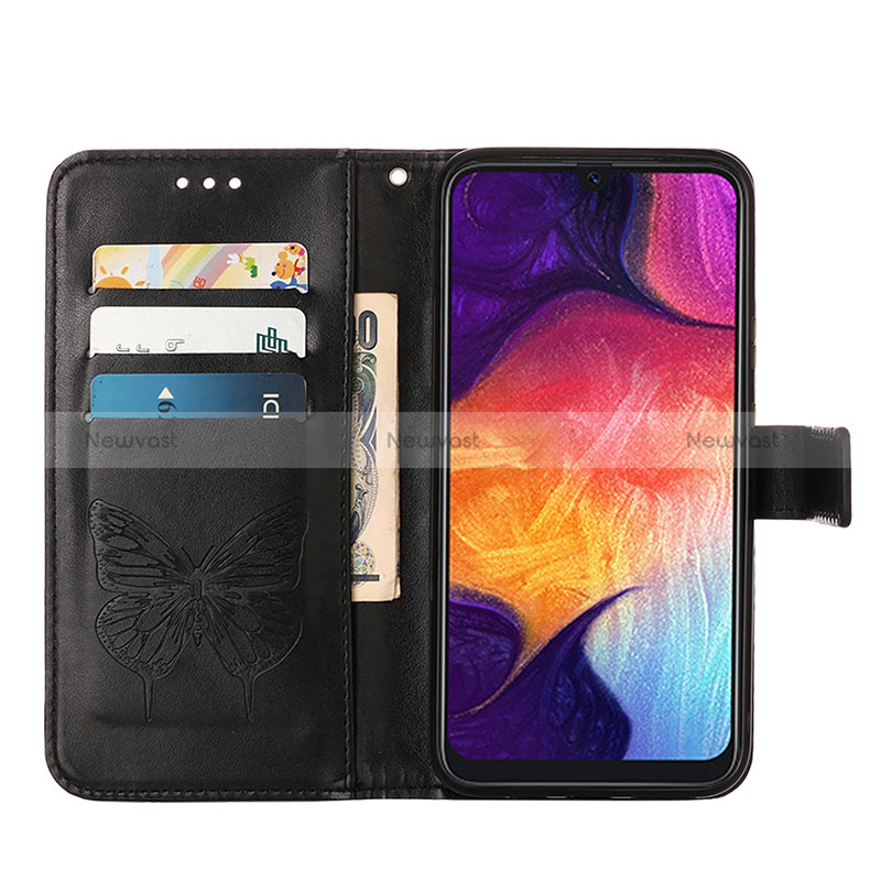 Leather Case Stands Butterfly Flip Cover Holder Y01B for Samsung Galaxy A50