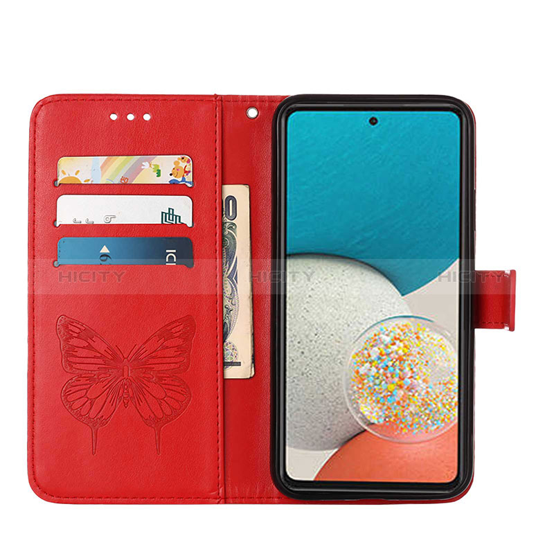 Leather Case Stands Butterfly Flip Cover Holder Y01B for Samsung Galaxy A53 5G