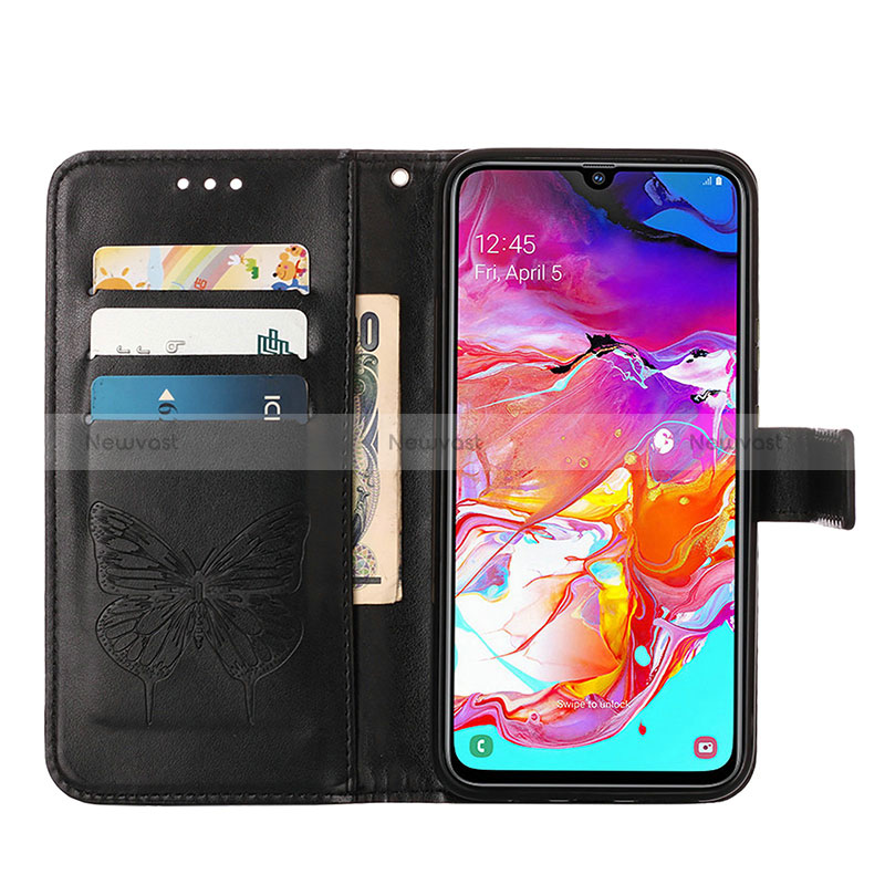 Leather Case Stands Butterfly Flip Cover Holder Y01B for Samsung Galaxy A70S