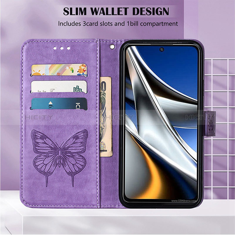 Leather Case Stands Butterfly Flip Cover Holder Y01B for Samsung Galaxy A73 5G