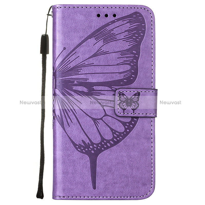 Leather Case Stands Butterfly Flip Cover Holder Y01B for Samsung Galaxy F02S SM-E025F