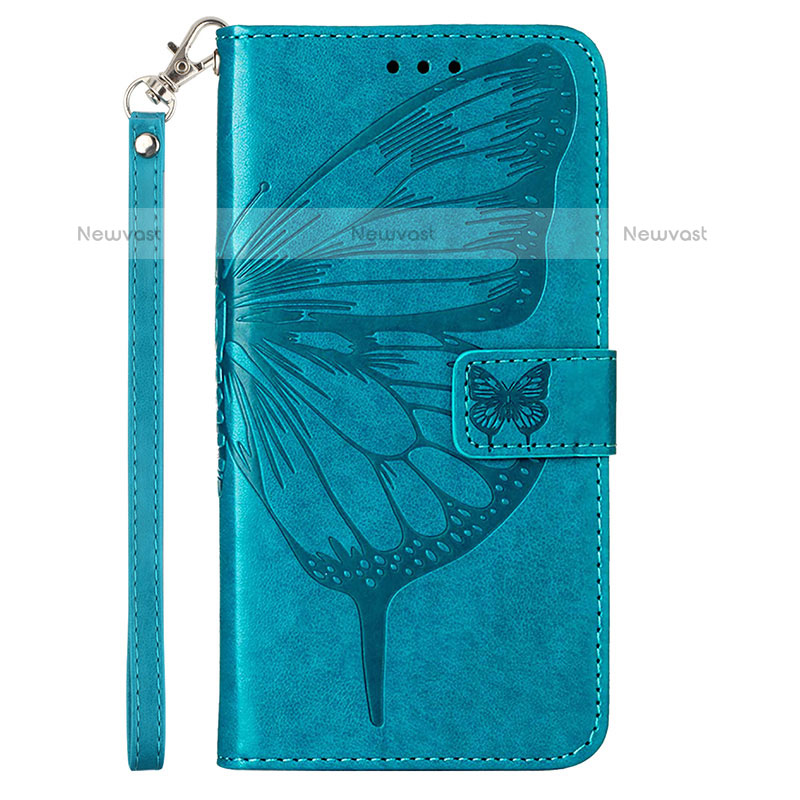 Leather Case Stands Butterfly Flip Cover Holder Y01B for Samsung Galaxy M33 5G