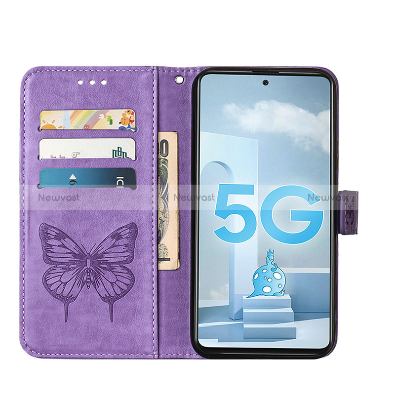 Leather Case Stands Butterfly Flip Cover Holder Y01B for Samsung Galaxy M40S