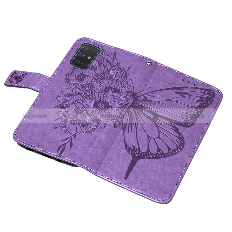 Leather Case Stands Butterfly Flip Cover Holder Y01B for Samsung Galaxy M40S