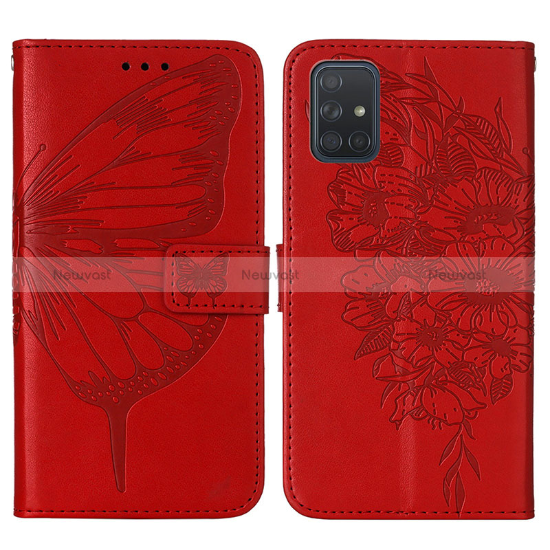 Leather Case Stands Butterfly Flip Cover Holder Y01B for Samsung Galaxy M40S