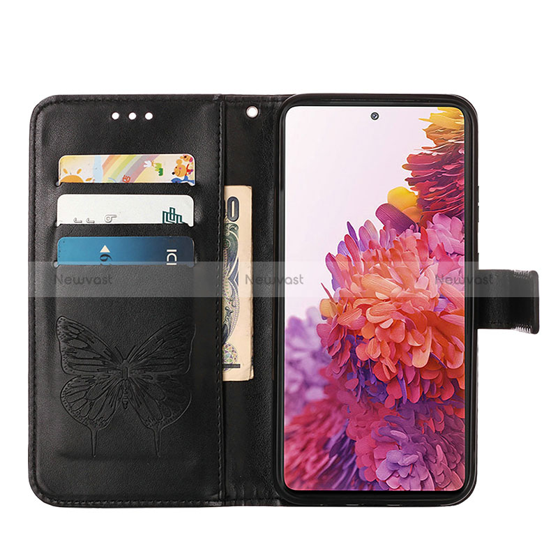 Leather Case Stands Butterfly Flip Cover Holder Y01B for Samsung Galaxy S20 FE (2022) 5G