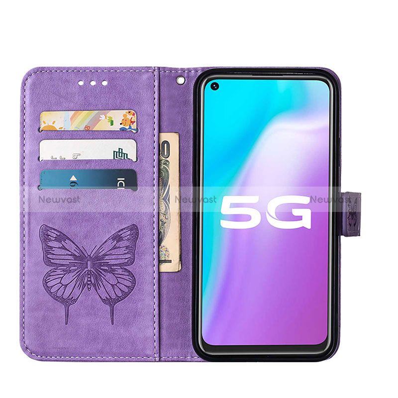 Leather Case Stands Butterfly Flip Cover Holder Y01B for Vivo iQOO U1