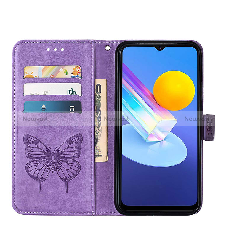 Leather Case Stands Butterfly Flip Cover Holder Y01B for Vivo iQOO Z3 5G