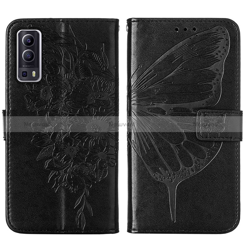 Leather Case Stands Butterfly Flip Cover Holder Y01B for Vivo iQOO Z3 5G