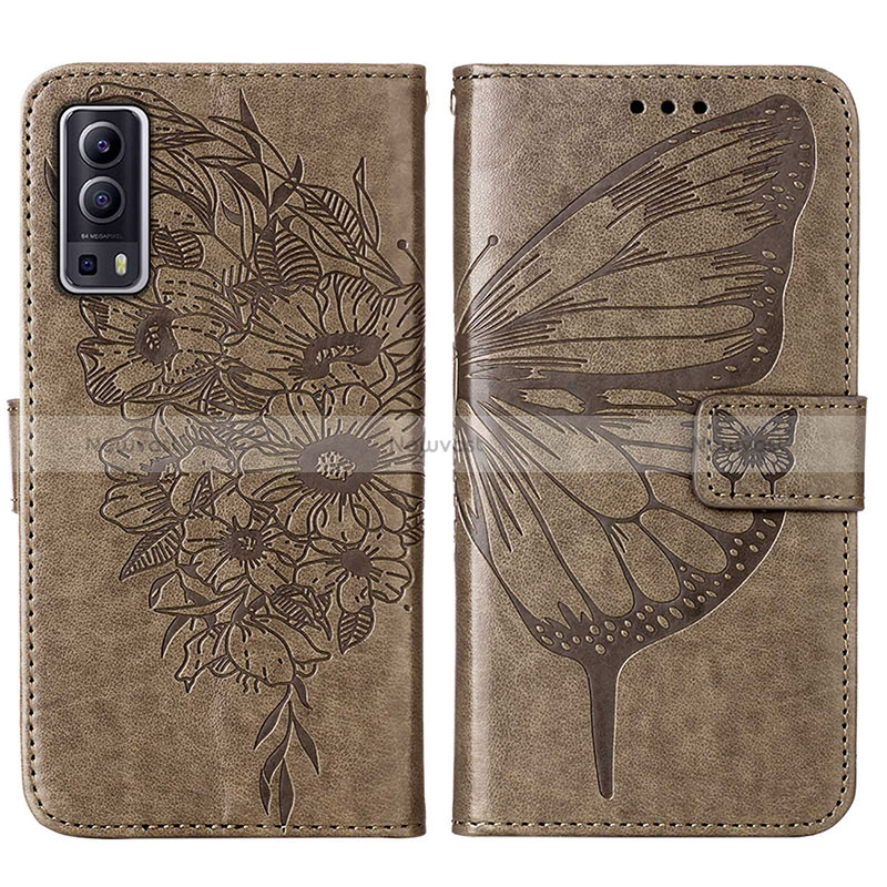 Leather Case Stands Butterfly Flip Cover Holder Y01B for Vivo iQOO Z3 5G