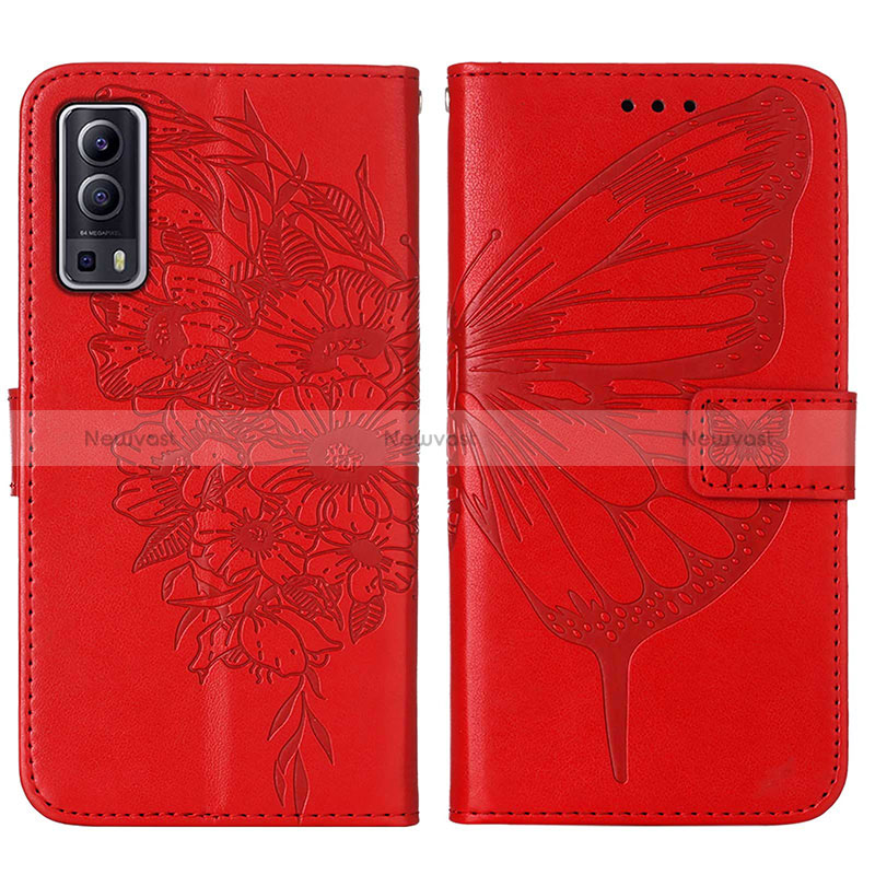 Leather Case Stands Butterfly Flip Cover Holder Y01B for Vivo iQOO Z3 5G